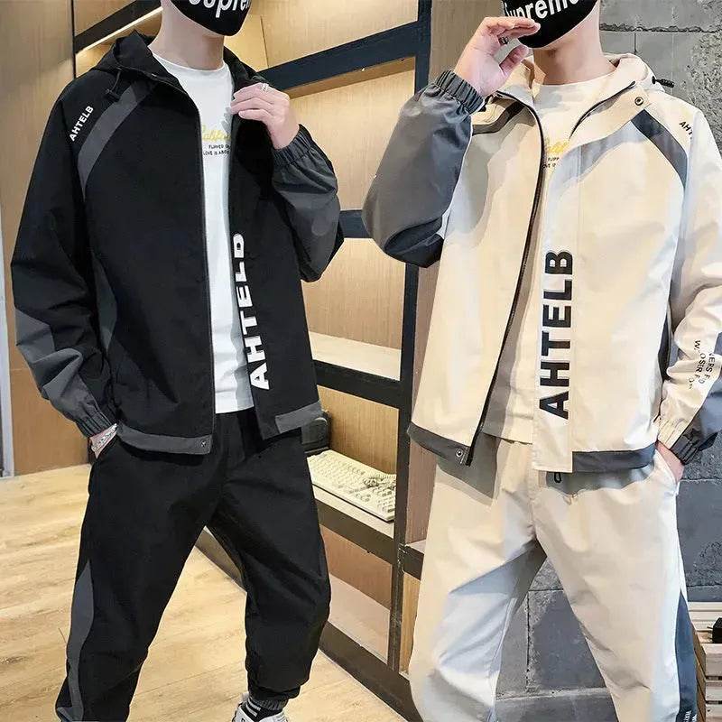 Autumn Casual Sportswear 2pcs suit Workwear Tracksuit Outfit for men - www.Shopthatapp.com #