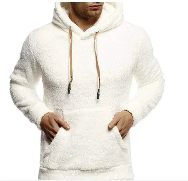 Autumn Winter Drawstring Fleece Hoodie Pullover for men - www.Shopthatapp.com #