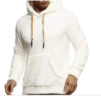 Autumn Winter Drawstring Fleece Hoodie Pullover for men - www.Shopthatapp.com #