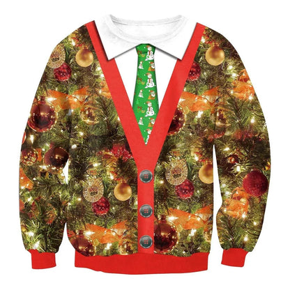Autumn Winter Fashion Ugly Christmas Sweater Santa Elf Funny Pullover Womens Mens Print Sweaters Tops Clothing - www.Shopthatapp.com #