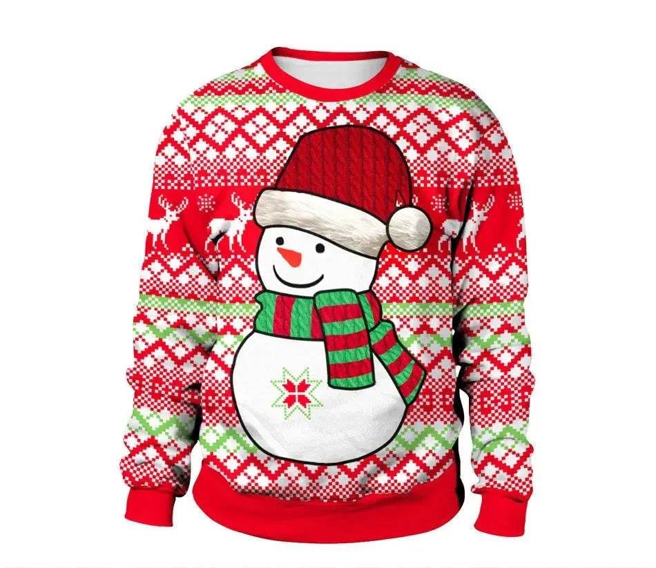 Autumn Winter Fashion Ugly Christmas Sweater Santa Elf Funny Pullover Womens Mens Print Sweaters Tops Clothing - www.Shopthatapp.com #