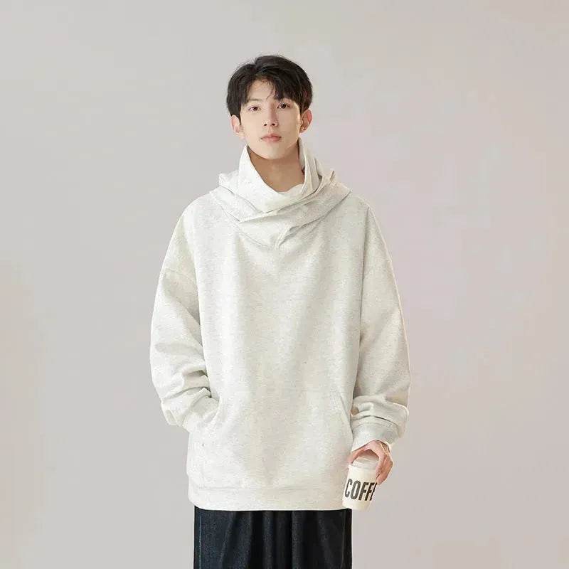 Autumn Winter Oversized Turtleneck Hoodie  Pullover for mens - www.Shopthatapp.com #