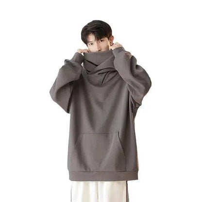 Autumn Winter Oversized Turtleneck Hoodie  Pullover for mens - www.Shopthatapp.com #