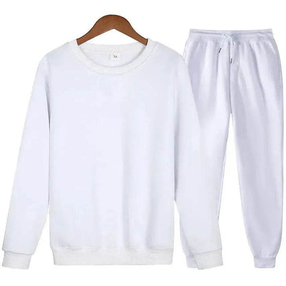Autumn Winter  street fashion Plain Crew neck Sweatsuit for men - www.Shopthatapp.com #
