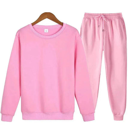 Autumn Winter  street fashion Plain Crew neck Sweatsuit for men - www.Shopthatapp.com #