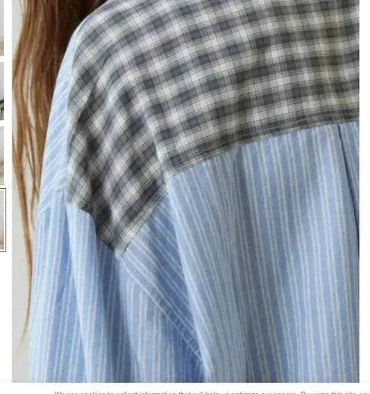 Autumn Women's Clothing Casual Homewear Plaid Shirt Outfit - www.Shopthatapp.com
