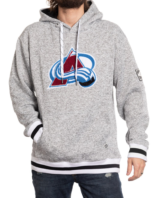 Colorado Avalanche "Muskoka Style" Premium Chenille Woven Logo Hoodie - www.Shopthatapp.com