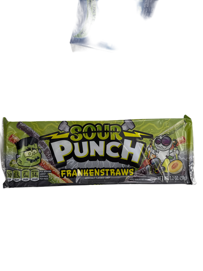 Sour Punch Halloween Frankenstraws Rope Candy 91G - U.S Edition - www.Shopthatapp.com