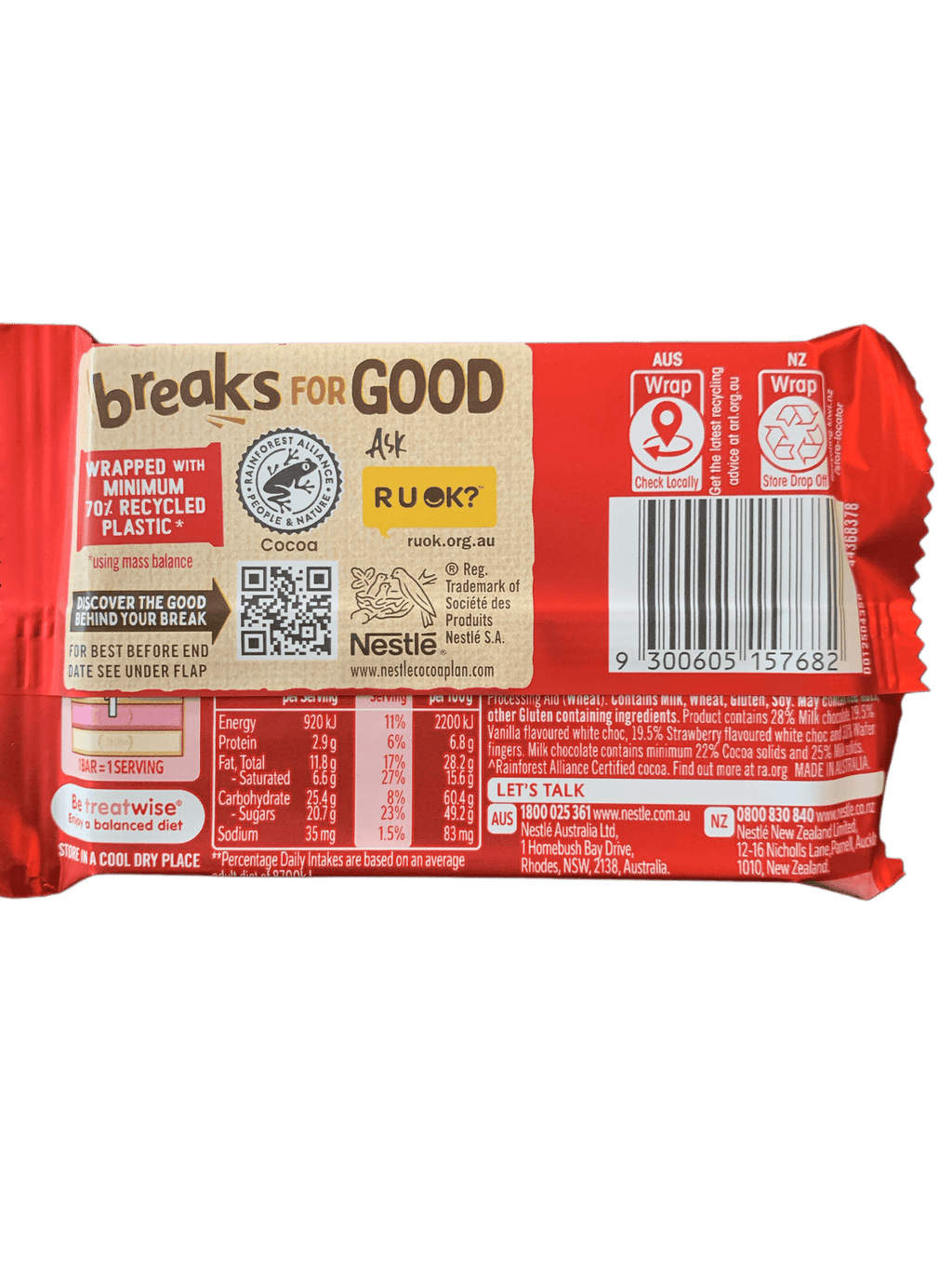 Kit Kat Neapolitan Chocolate Bar 42G - Australian Edition - www.Shopthatapp.com