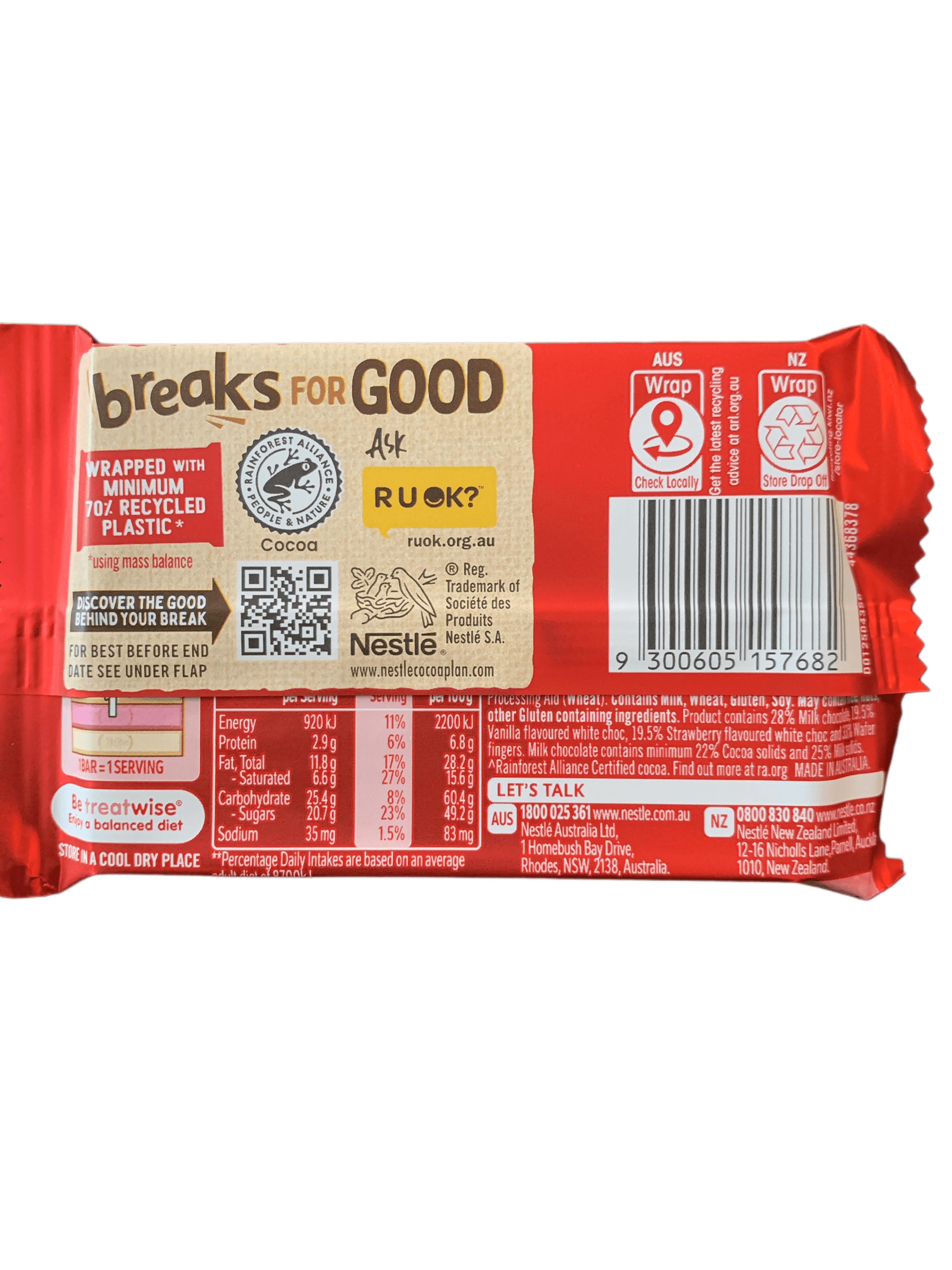 Kit Kat Neapolitan Chocolate Bar 42G - Australian Edition - www.Shopthatapp.com