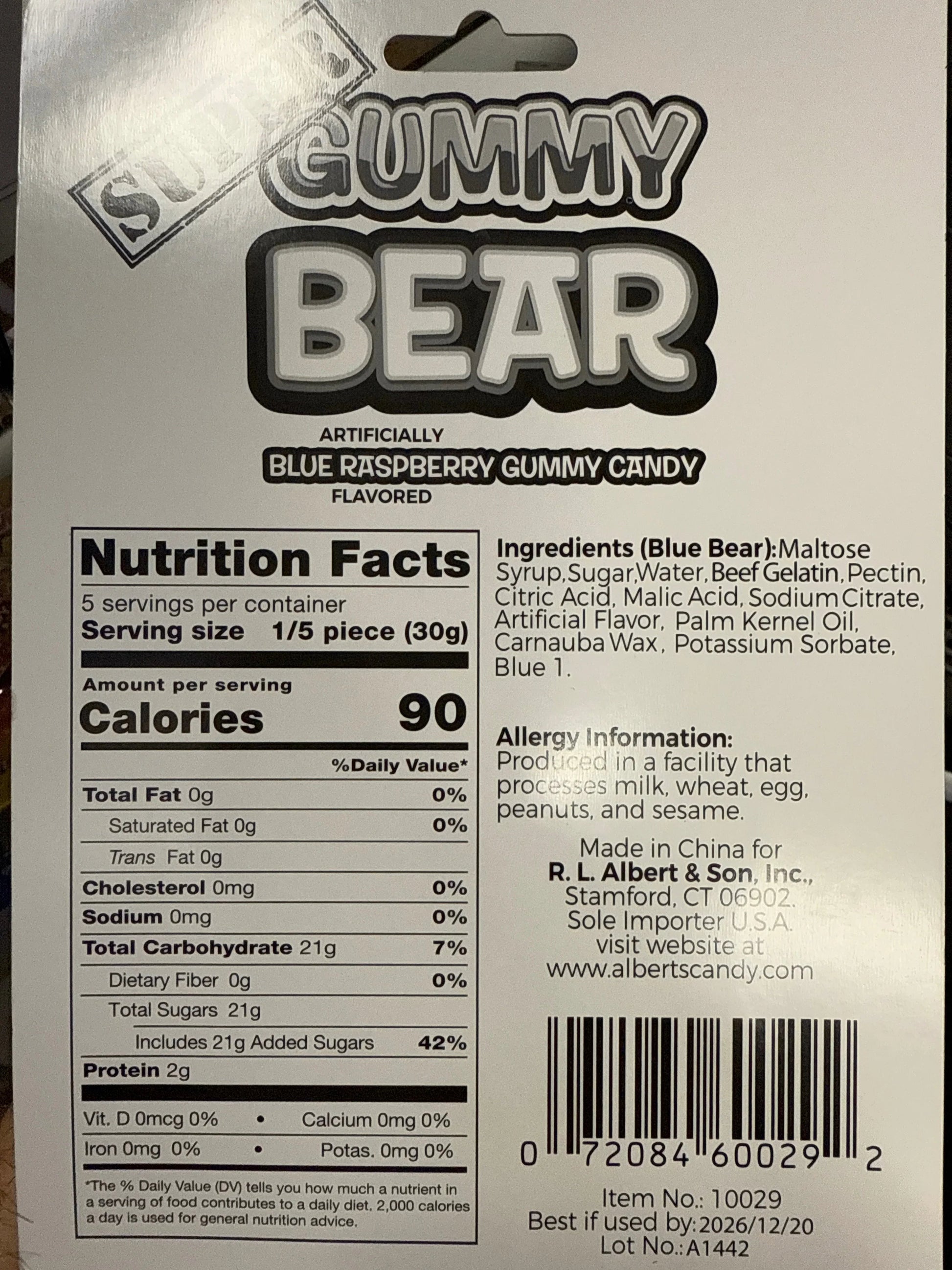 Super Gummy Bear Candy 150G - U.S Edition - www.Shopthatapp.com