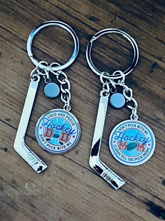 Hockey Mama &amp; Papa Schlüsselanhänger