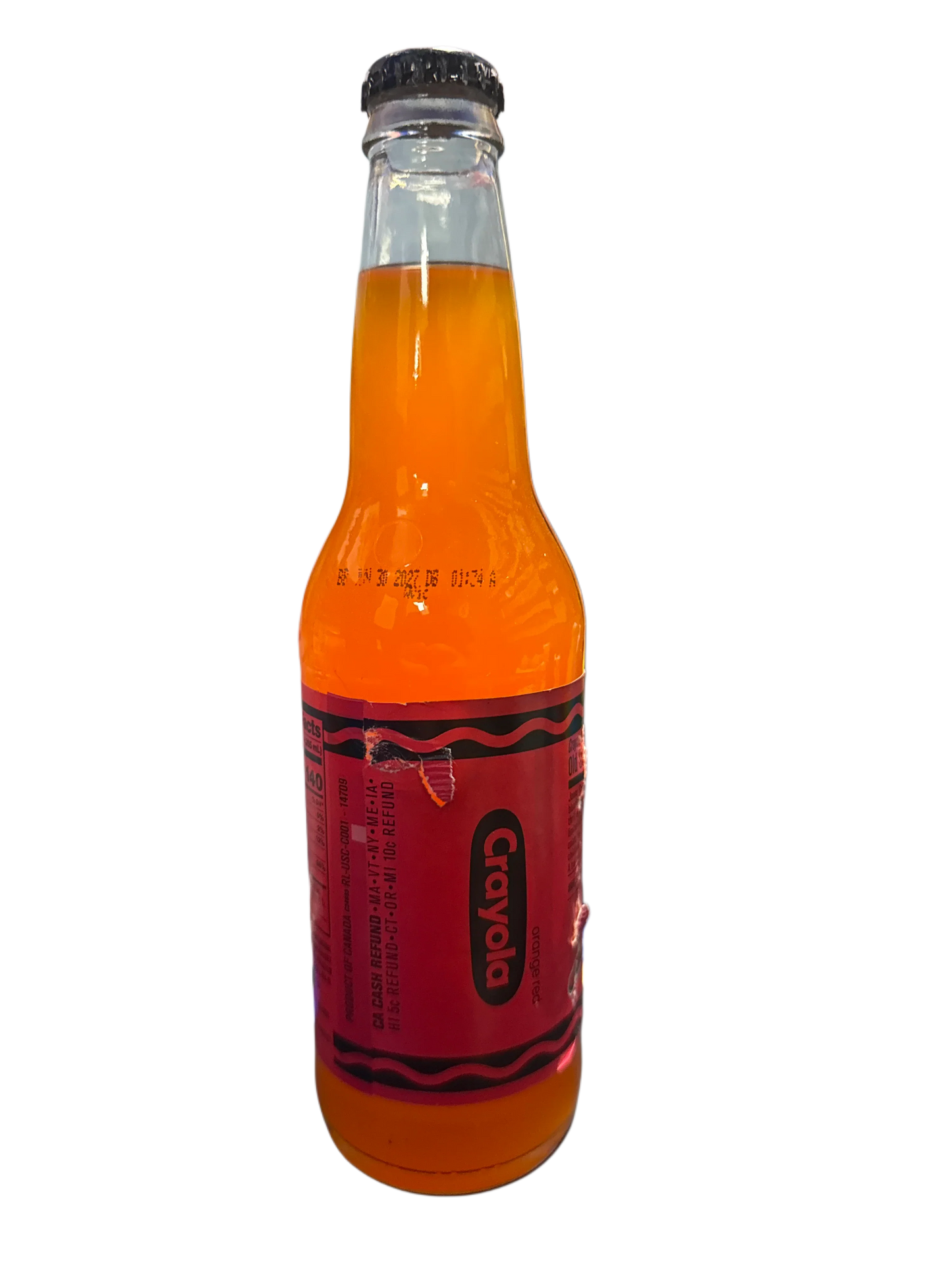 Jones Crayola Limited Edition Orange Red Glass Bottle 355ML - U.S Edition - www.Shopthatapp.com