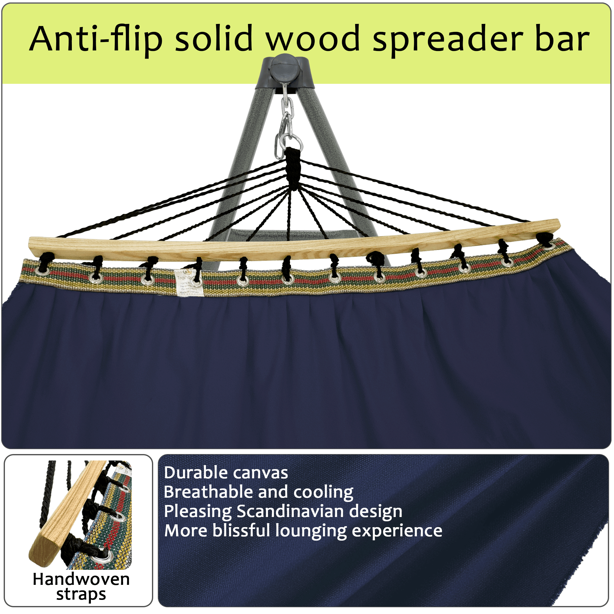 Tranquillo Universal Canvas Hammock - www.Shopthatapp.com