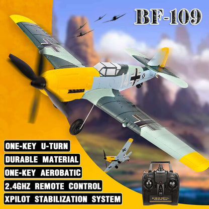 BF109 Warbird RC Plane, 2.4GHz 4CH 400mm Wingspan - Aerobatics & XPilot EPP RTF - www.Shopthatapp.com #