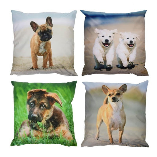Coussin d'extérieur avec imprimé chien S