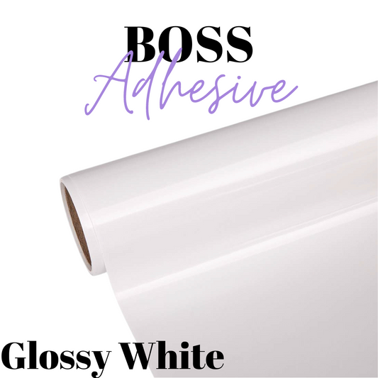 Adhesive Vinyl- Boss Adhesive - Glossy White - www.Shopthatapp.com
