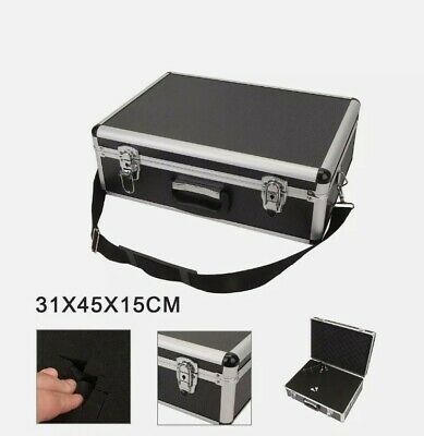 Grande mallette de transport rigide en aluminium pour outils et appareils photo (31 x 45 x 15 cm) 