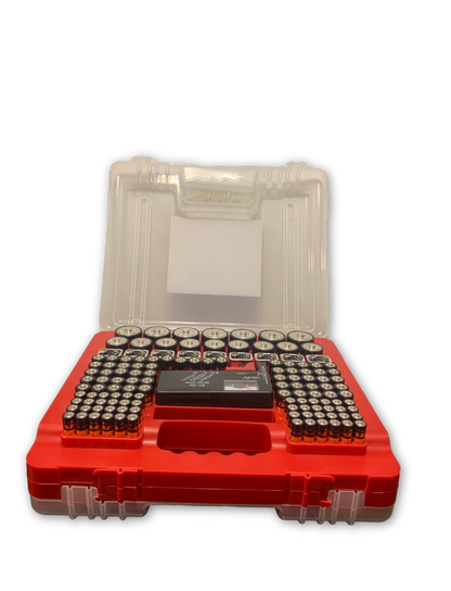 BRS Emergency Battery Kit: 203 Alkaline Batteries + Tester - www.Shopthatapp.com #