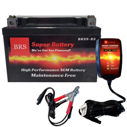 BRS9-BS 30 Day Warranty Battery & Smart Charger / Maintainer Combo Bundle Kit - www.Shopthatapp.com #
