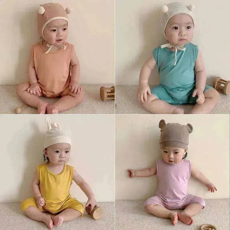 Baby Summer Modal Thin Sleeveless Tank Top Romper - www.Shopthatapp.com