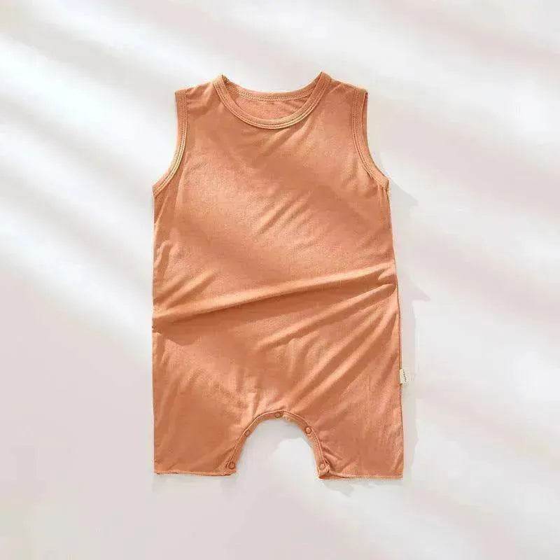 Baby Summer Modal Thin Sleeveless Tank Top Romper - www.Shopthatapp.com