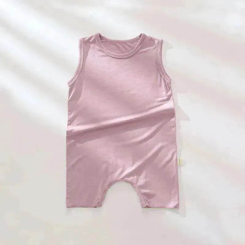 Baby Summer Modal Thin Sleeveless Tank Top Romper - www.Shopthatapp.com