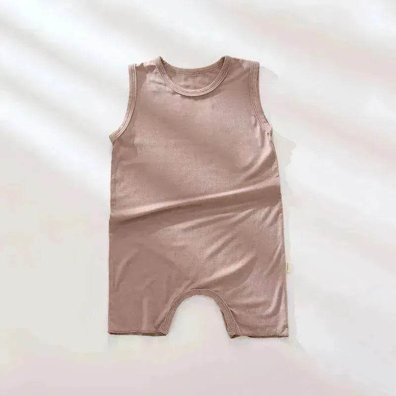 Baby Summer Modal Thin Sleeveless Tank Top Romper - www.Shopthatapp.com