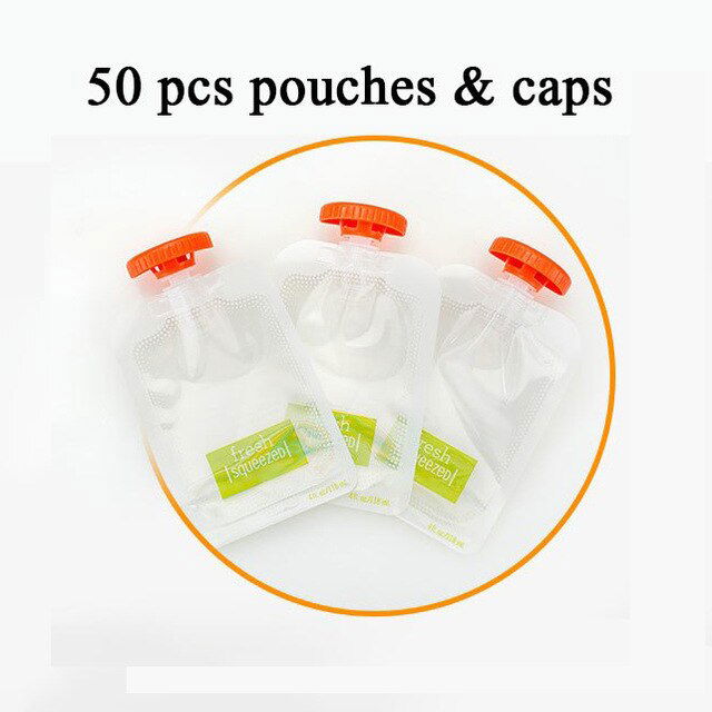 Baby Food Squeeze Station-Dishware-www.Shopthatapp.com-Option:50 pouches-KitchenJoint