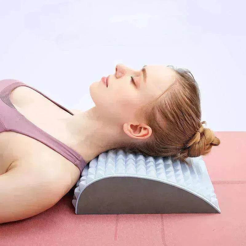 Back Stretcher & Neck Lumbar Support Massager Pillow - www.Shopthatapp.com