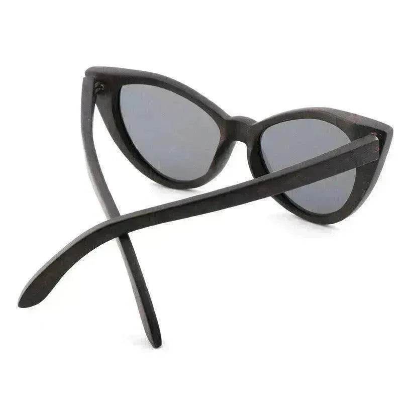 Bamboo Wood Glasses Fashion Ladies Cat Eye Polarized Sunglasses - www.Shopthatapp.com