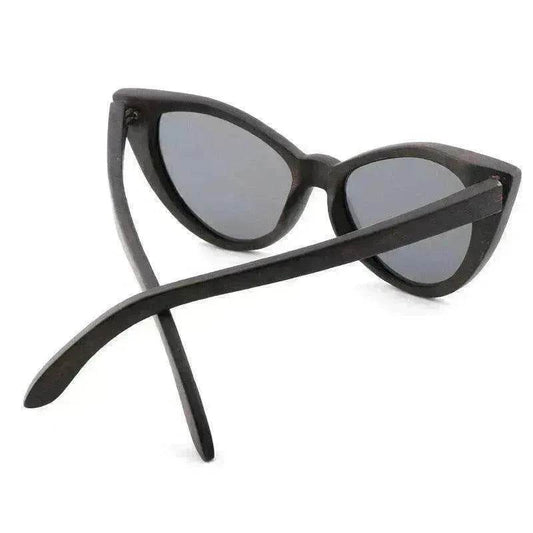 Bamboo Wood Glasses Fashion Ladies Cat Eye Polarized Sunglasses - www.Shopthatapp.com