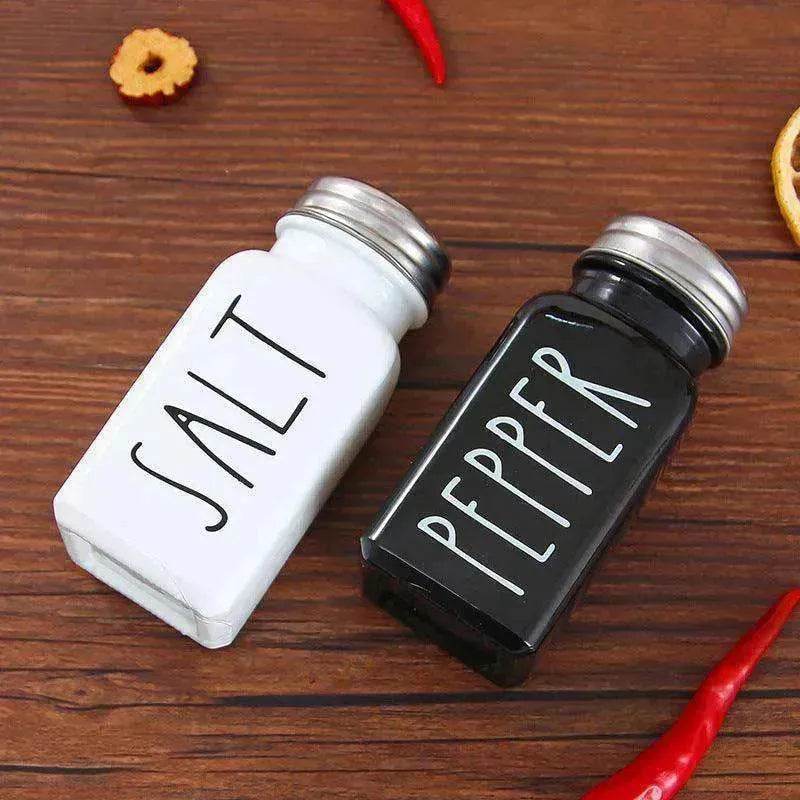 Barbecue Sprinkler Bottle Salt And Pepper Shaker Seasoning Bottle Square Glass Bottle - www.Shopthatapp.com