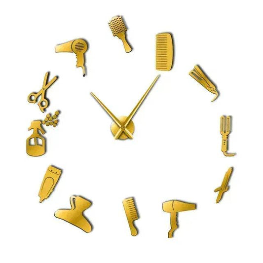 Barber Shop Hair Tools Oversized DIY Wall Clock - www.Shopthatapp.com