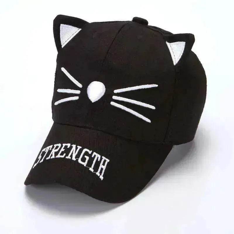 Baseball Korean Sunscreen Cute Kitten Cap - www.Shopthatapp.com #