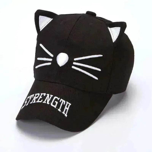 Baseball Korean Sunscreen Cute Kitten Cap - www.Shopthatapp.com #