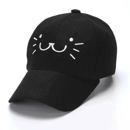 Baseball Korean Sunscreen Cute Kitten Cap - www.Shopthatapp.com #