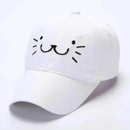 Baseball Korean Sunscreen Cute Kitten Cap - www.Shopthatapp.com #