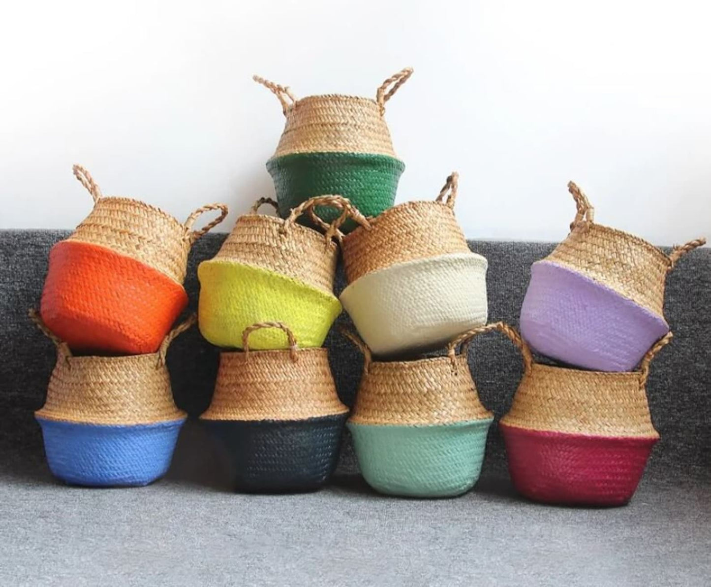 Colored Wicker Basket
