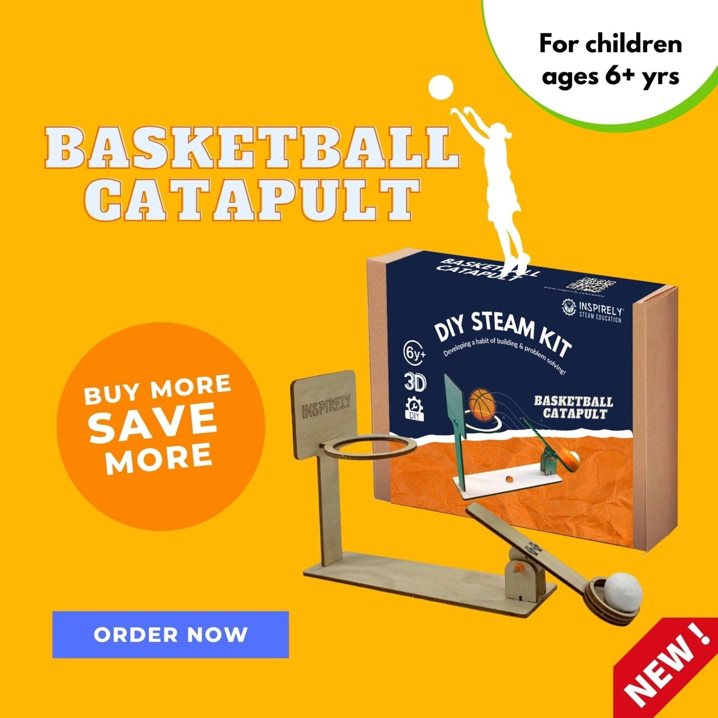 Basketball Catapult | DIY STEM Kit / Project | For Ages 6-99 Yrs - www.Shopthatapp.com #