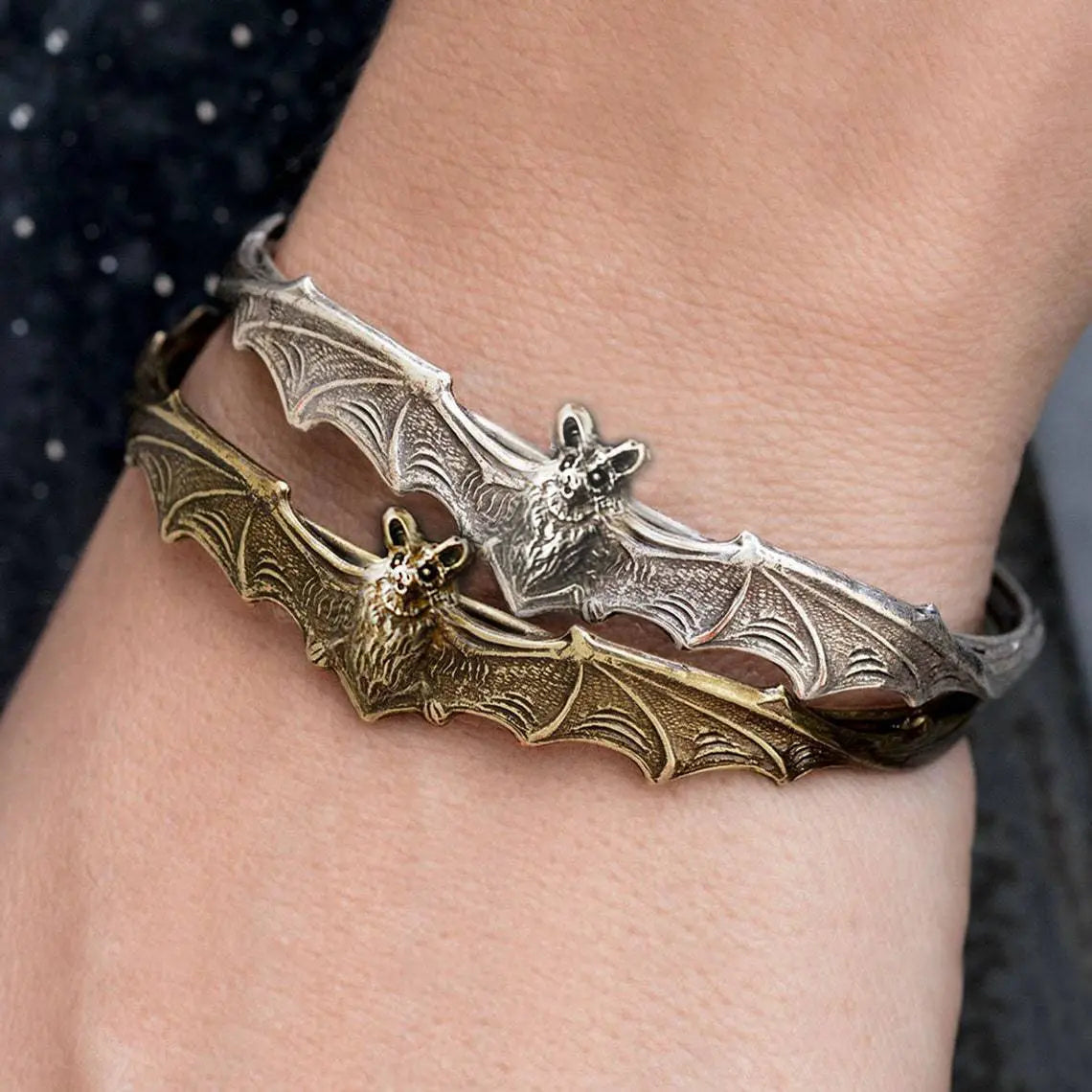 Bat Bracelet Halloween Bracelet - www.Shopthatapp.com