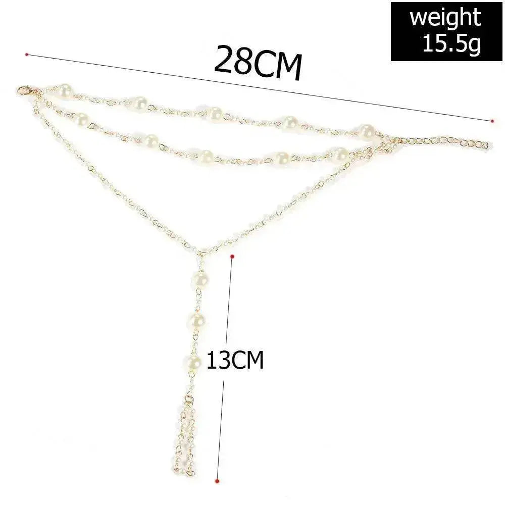 Beach Anklet Simple Multilayer Pearl Yoga - www.Shopthatapp.com