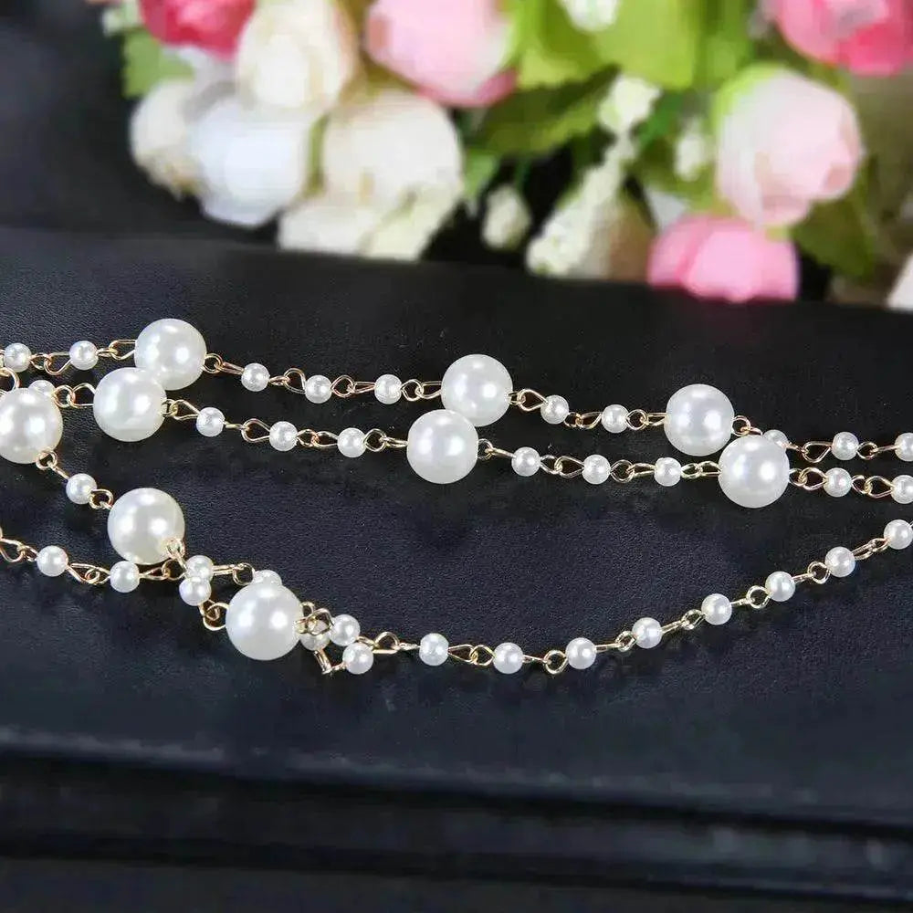 Beach Anklet Simple Multilayer Pearl Yoga - www.Shopthatapp.com