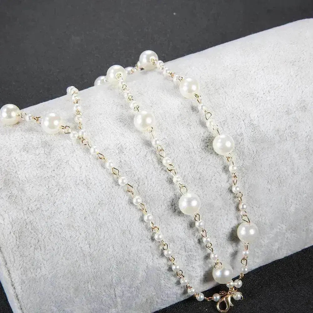Beach Anklet Simple Multilayer Pearl Yoga - www.Shopthatapp.com