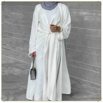 Beaded Women's Arab  Solid Color Two-piece Suit - www.Shopthatapp.com