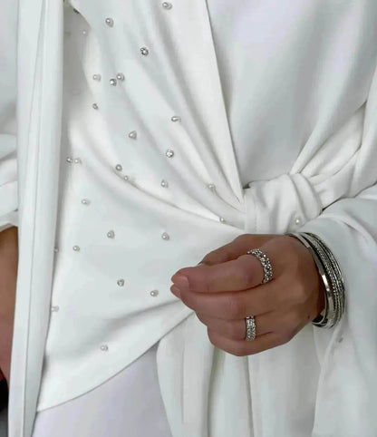 Beaded Women's Arab  Solid Color Two-piece Suit - www.Shopthatapp.com