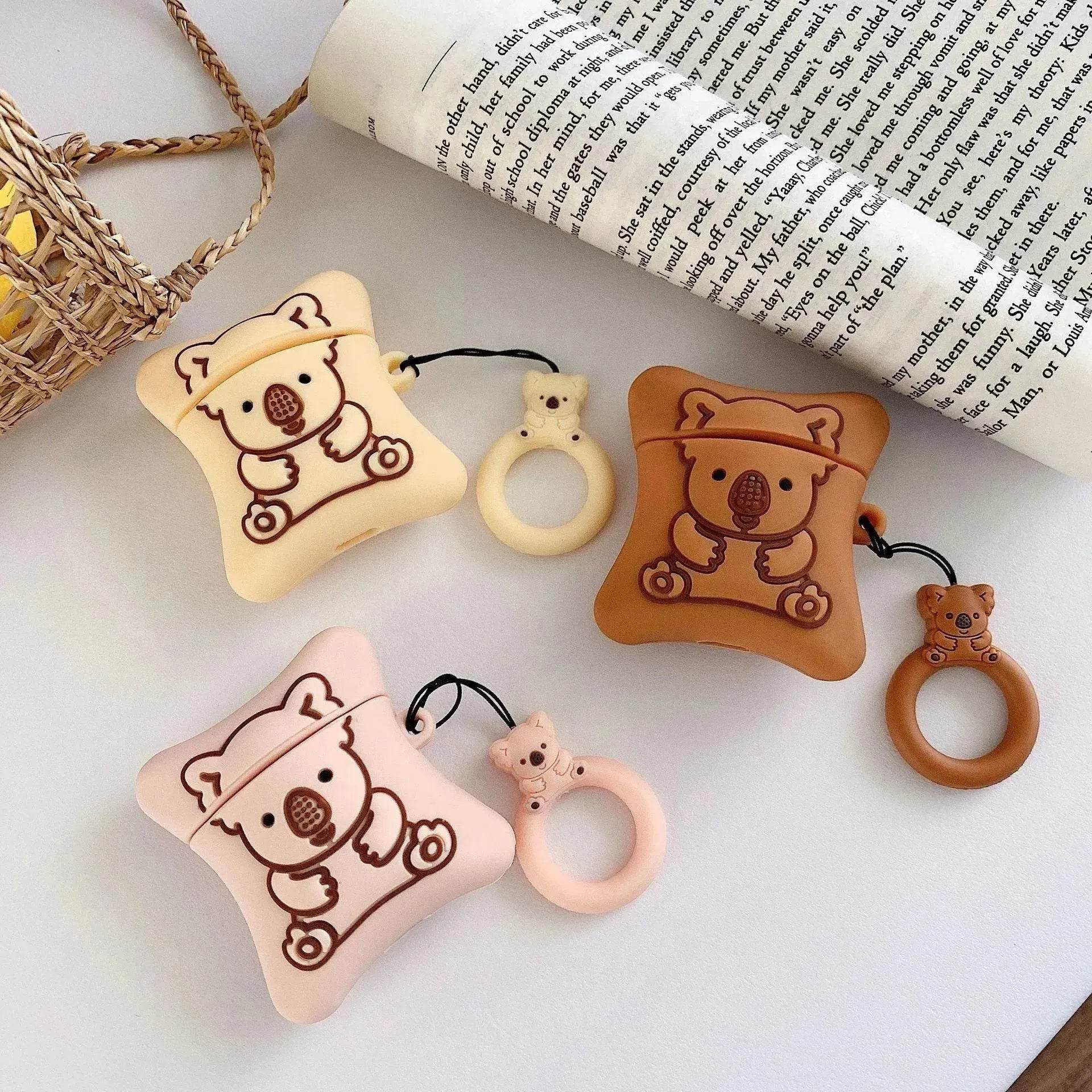 Bear Biscuit Storage Airpods Protective Cover Case - www.Shopthatapp.com