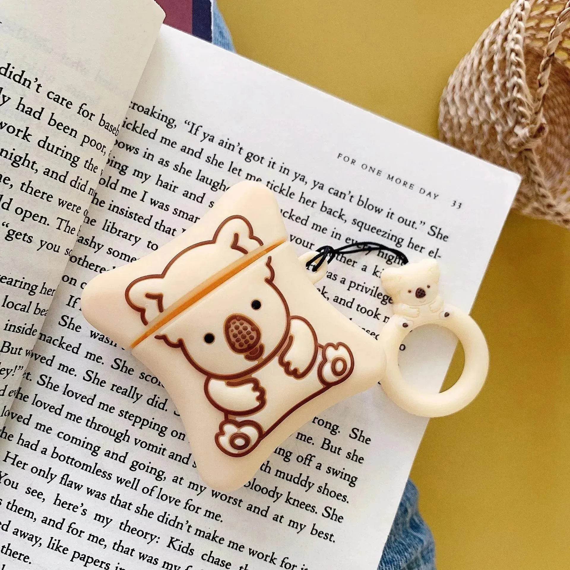 Bear Biscuit Storage Airpods Protective Cover Case - www.Shopthatapp.com