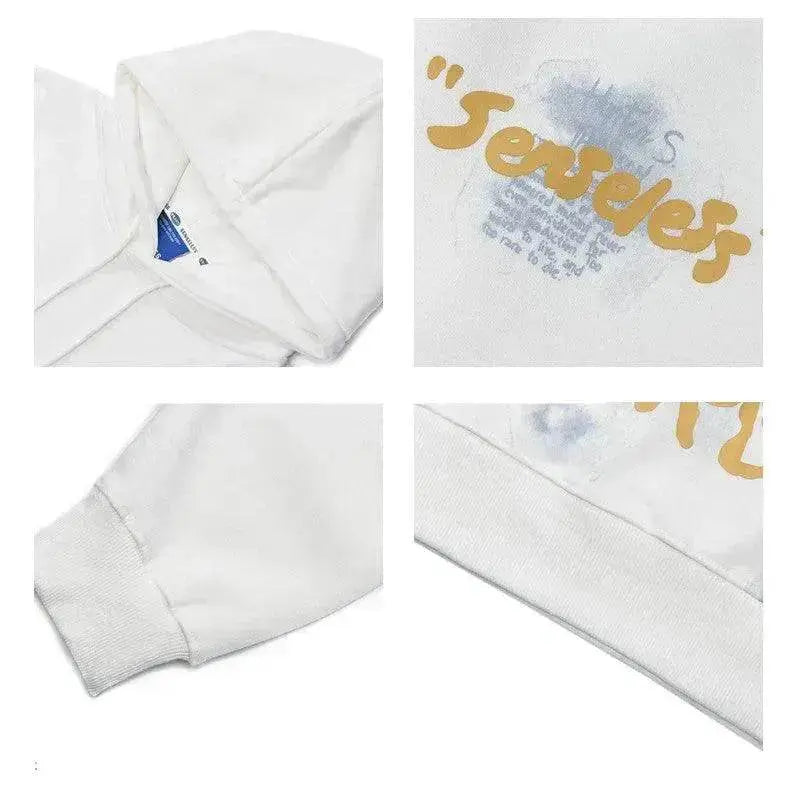 Bear Graphic Print Hoodie - www.Shopthatapp.com