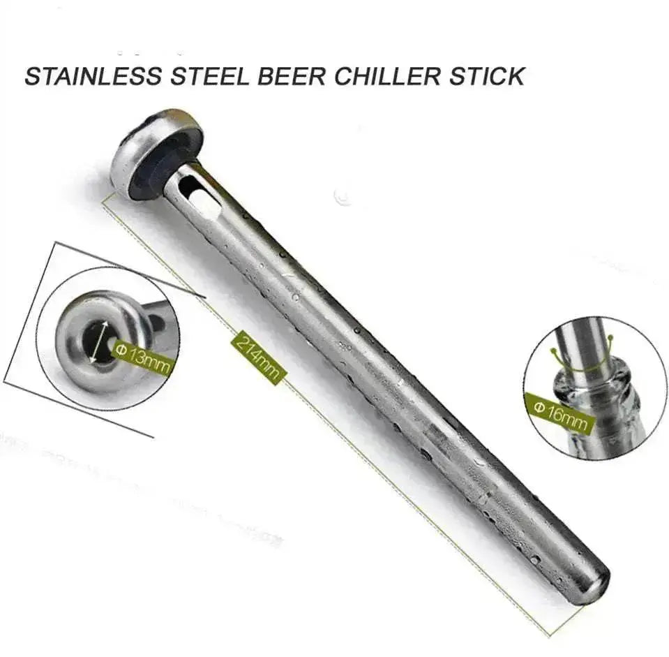 Beer Bottle Stainless Steel Cooler Stick - www.Shopthatapp.com